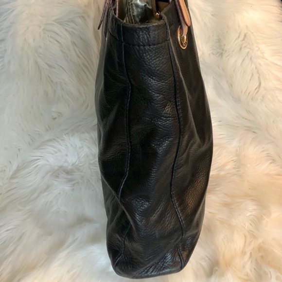 Michael Kors Tote Purse, Leather, Black & Tan, FUC - Picture 3 of 16